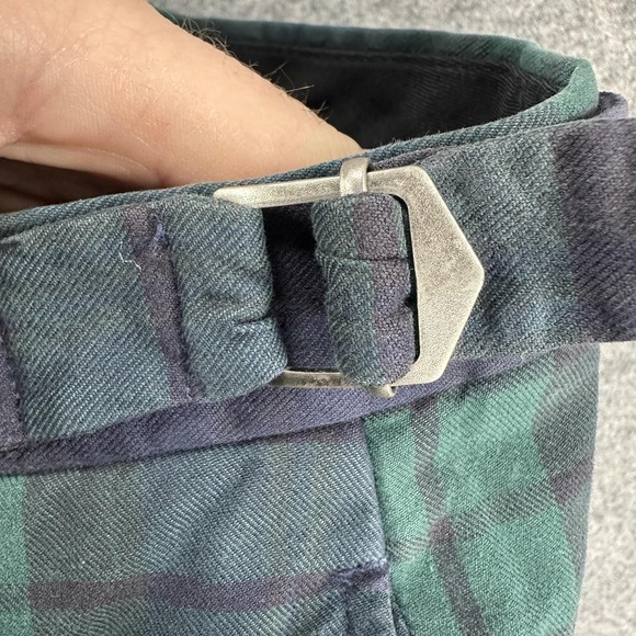 Vintage Polo Ralph Lauren Pants Mens 32x30 Green Plaid Adjustable Waist Made USA - Picture 11 of 14
